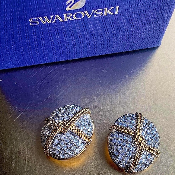Swarovski Jewelry - SWAROVSKI gold tone clip on earrings